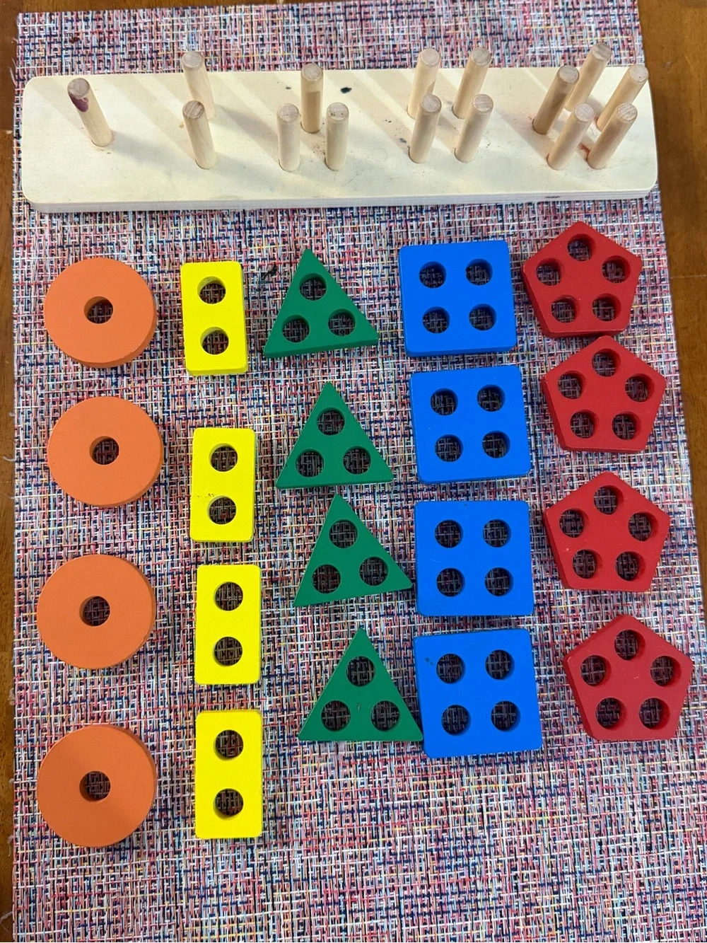 PlayTive Wooden Shape Sorting Puzzle 4 set learning Boards Montessori Toy